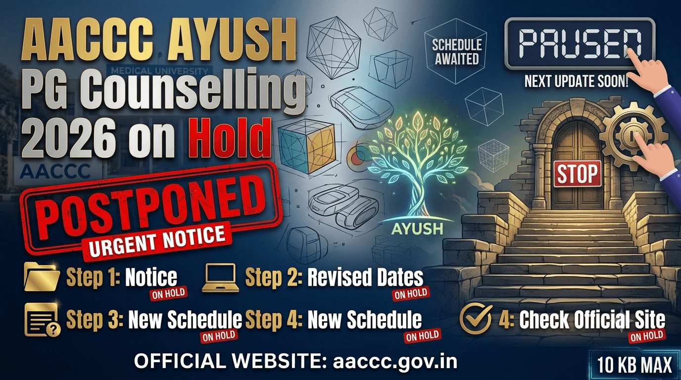 AIAPGET 2026 Aspirants: AACCC Withholds PG Counselling; New Dates Awaited