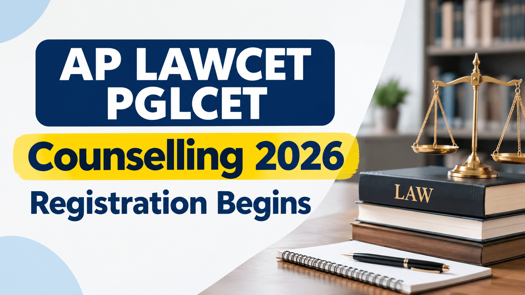 AP LAWCET PGLCET Counselling 2026 Registration Begins; Check Phase 1 Dates