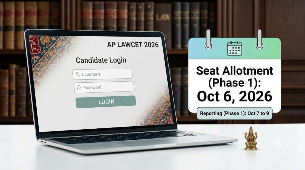 AP LAWCET 2026 Phase 1 seat allotment date October 6 with candidate login