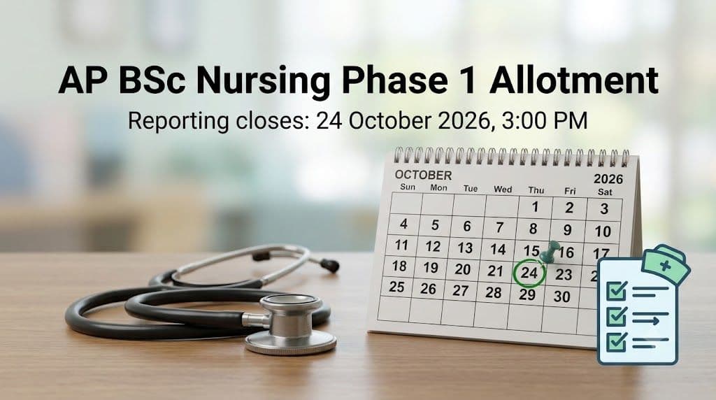AP B.Sc. Nursing Phase 1 allotment 2026 released by Dr NTRUHS