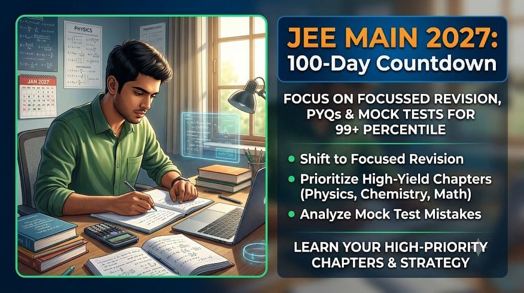 EE Main 2027: A comprehensive study plan focusing on high-priority chapters, revision, and mock tests for the final 100 days.