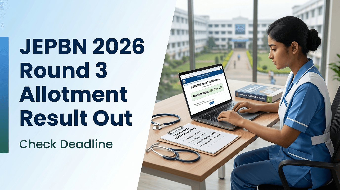 JEPBN 2026 Round 3 Seat Allotment Result Out; Check Reporting Deadline