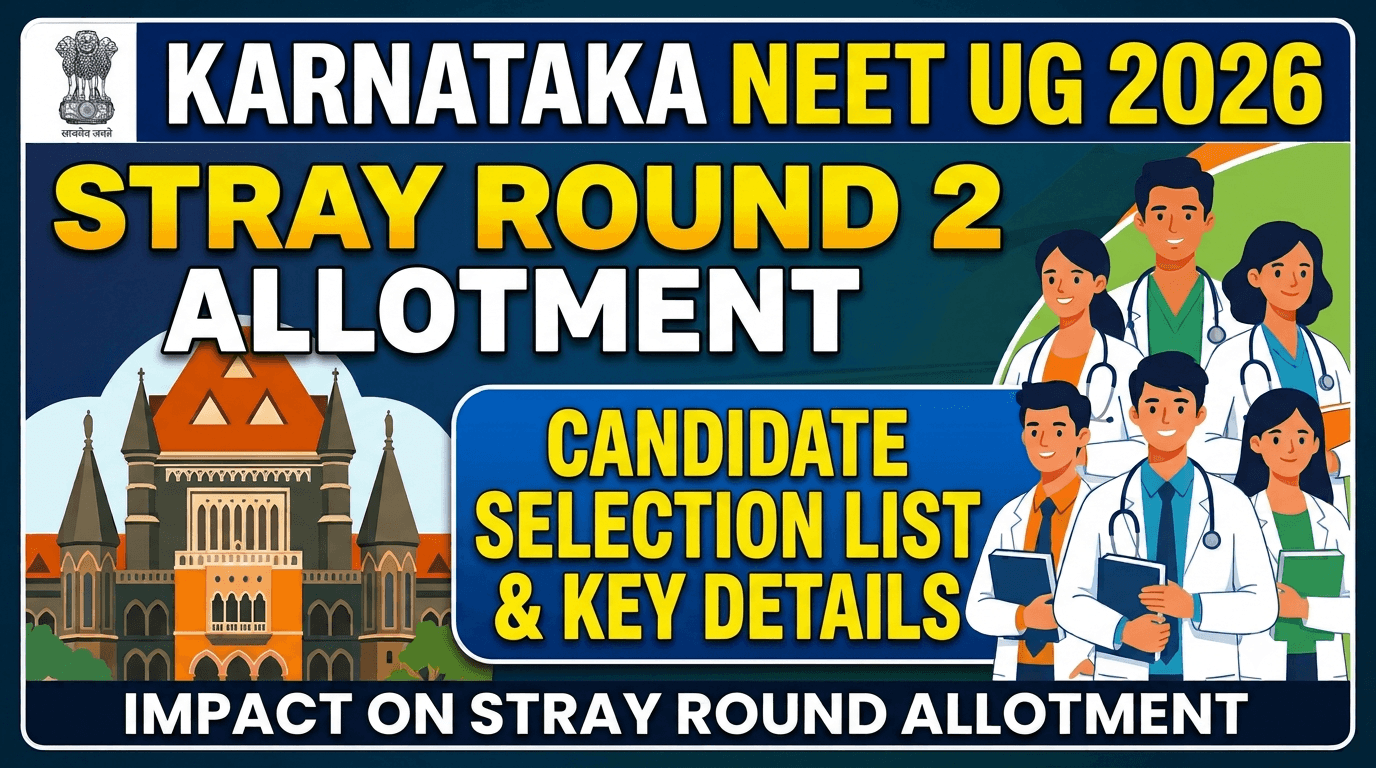 Karnataka NEET UG 2026 Second Stray Vacancy Allotment List Released; Check Deadline