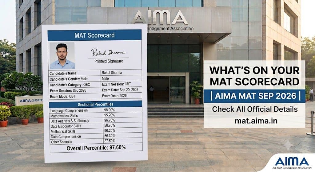 MAT September 2026 scorecard dashboard illustration with expected result date