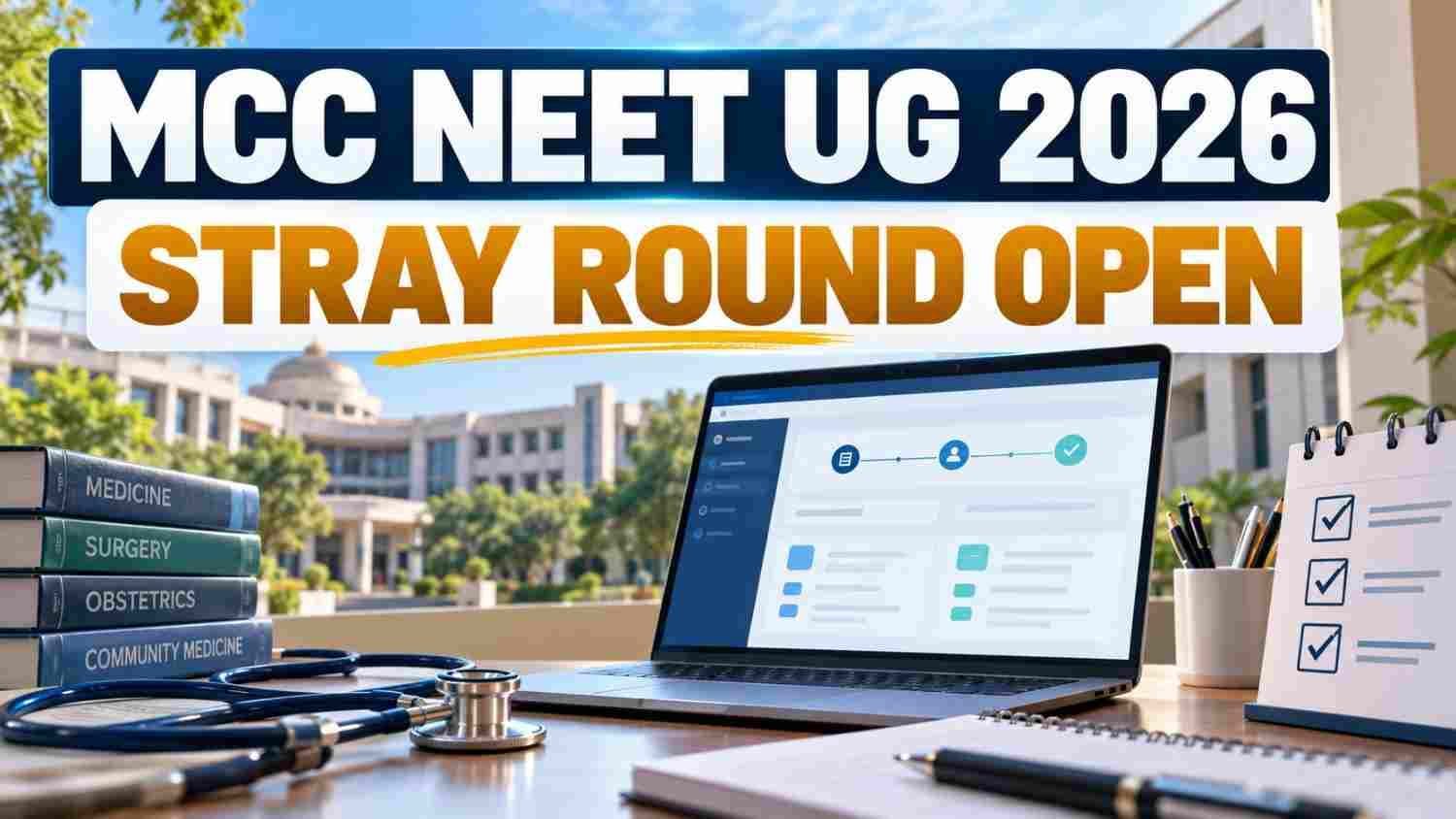 MCC NEET UG 2026 online stray-vacancy counselling registration open
