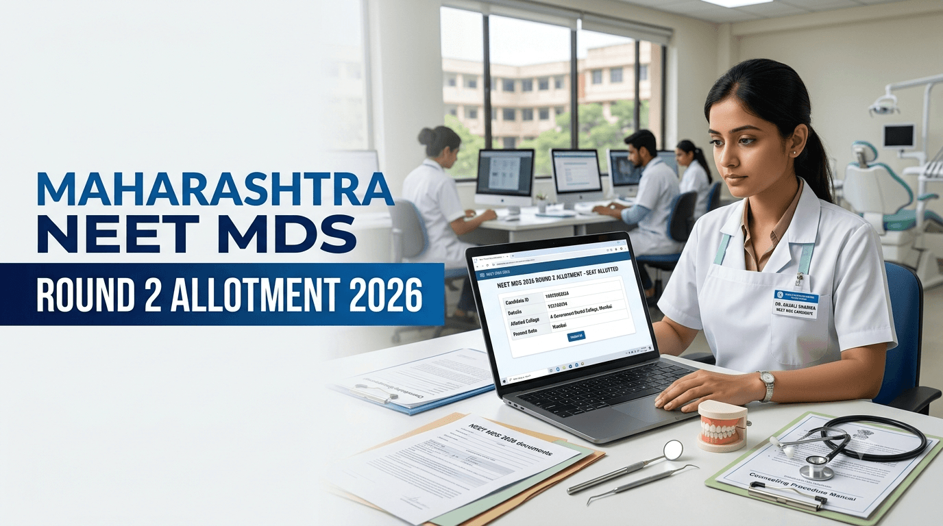 Maharashtra NEET MDS Round 2 Allotment 2026 Out; Check College, Reporting Date