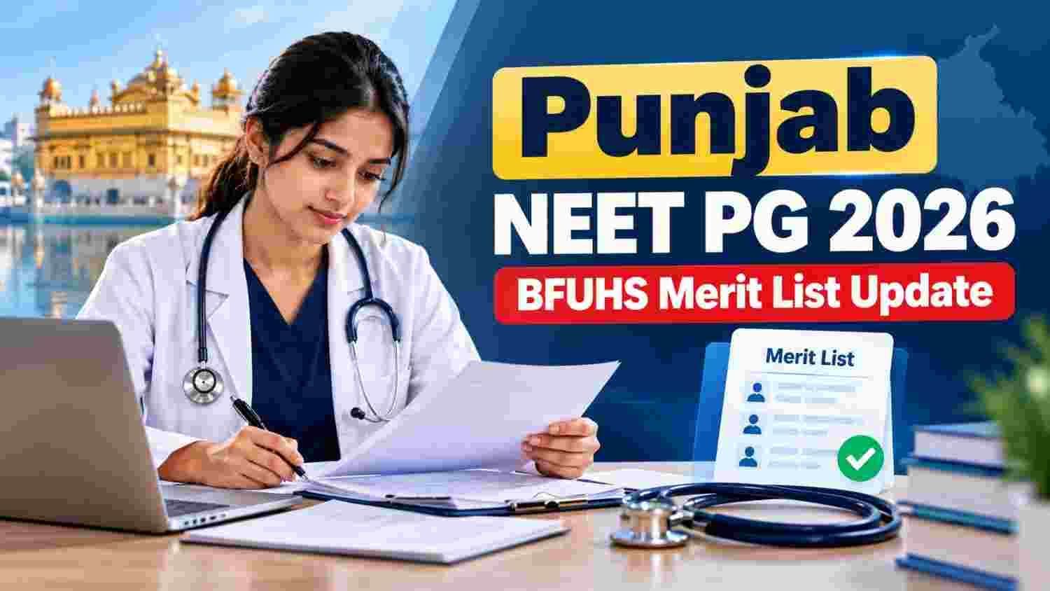 Medical graduate reviewing application papers beside a laptop and stethoscope.