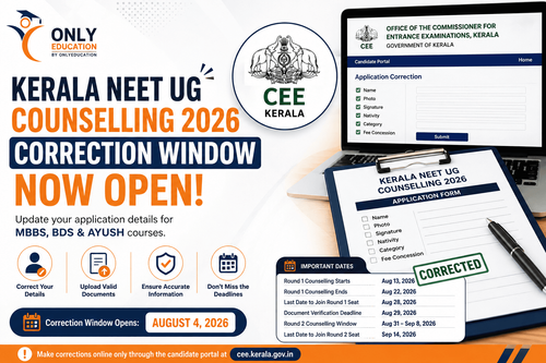 Kerala NEET UG Counselling 2026 Correction Window Open, Edit Application at cee.kerala.gov.in
