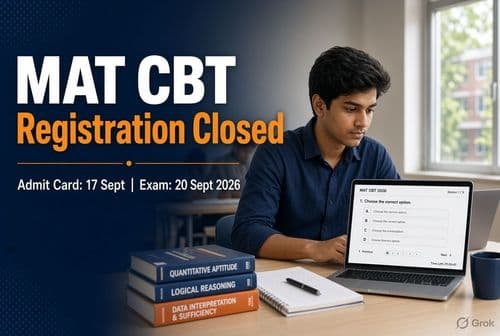 Student checking MAT September 2026 CBT admit card and exam date online