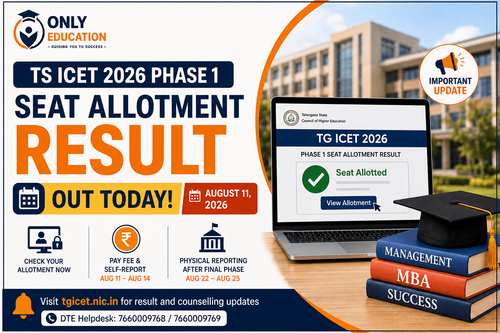 TS ICET Counselling 2026 Seat Allotment (TODAY) LIVE: Phase 1 Result Link at tgicet.nic.in