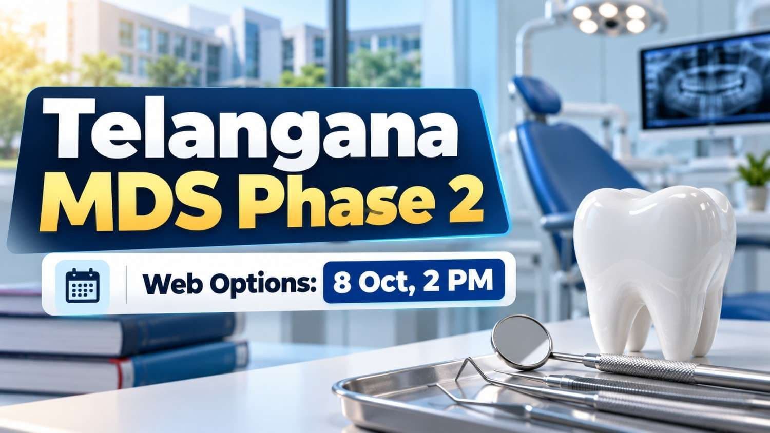 Graphic showing Telangana MBBS free exit last date 8 October 2026