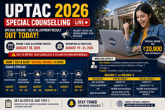 UPTAC 2026 Special Counselling: Round 1 Allotment Out Today, Round 2 Vacancy Status Also Released