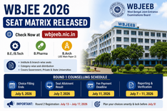 WBJEE 2026 Seat Matrix Released at wbjeeb.nic.in; Round 1 Choice Filling Ends July 5
