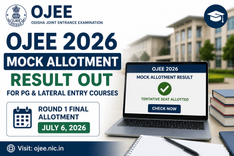 OJEE 2026 Mock Allotment Result Released for PG and Lateral Entry Courses; Round 1 Seat Allotment on July 6