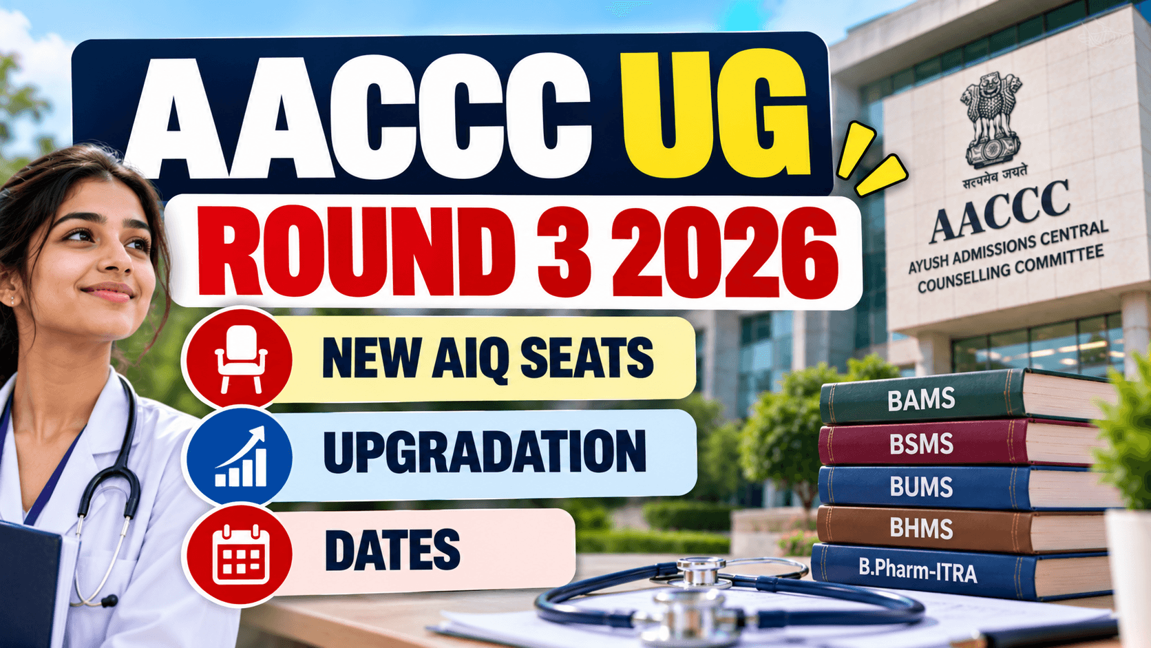 AACCC UG Round 3 2026 Begins; All Candidates Get Upgradation Opportunity