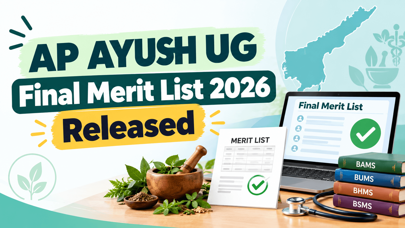 AP AYUSH UG Final Merit List 2026 Released at NTRUHS; Check BAMS, BHMS, BUMS List