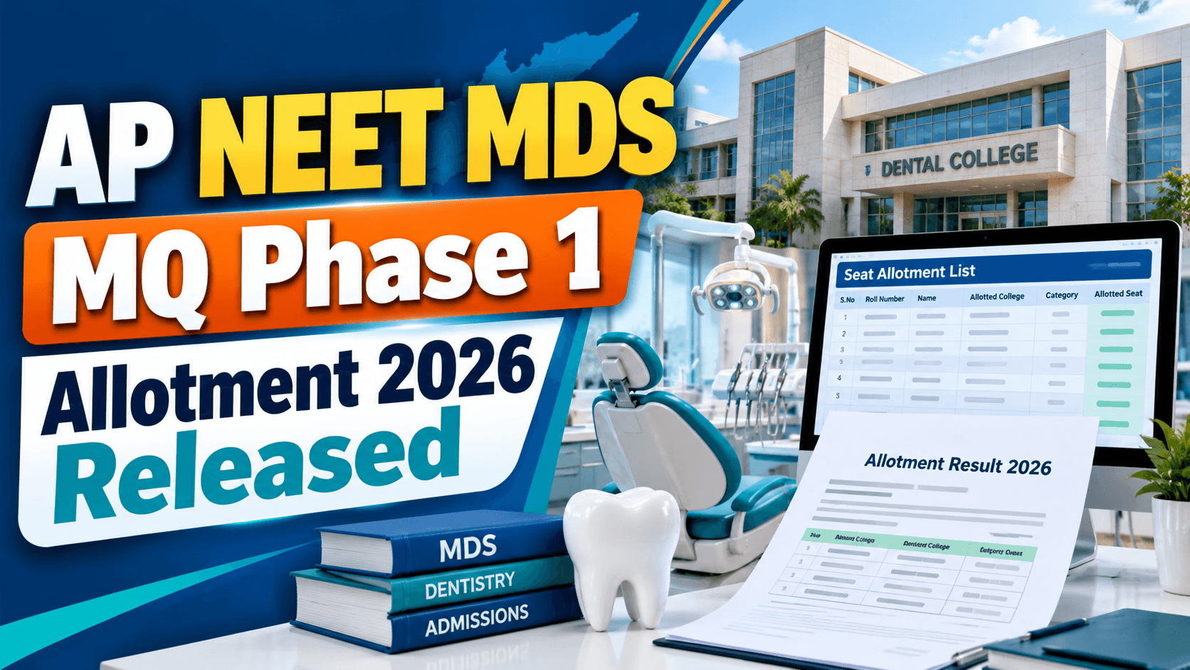 AP NEET MDS Management Quota Phase 1 Allotment 2026 Released, Check College-Wise List