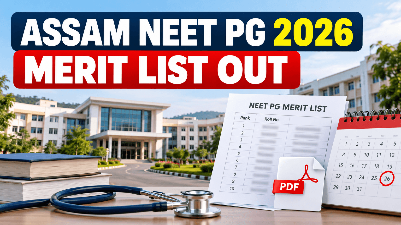 Assam NEET PG Merit List 2026 Out: Check Provisional PDF, Rank and October 16 Deadline