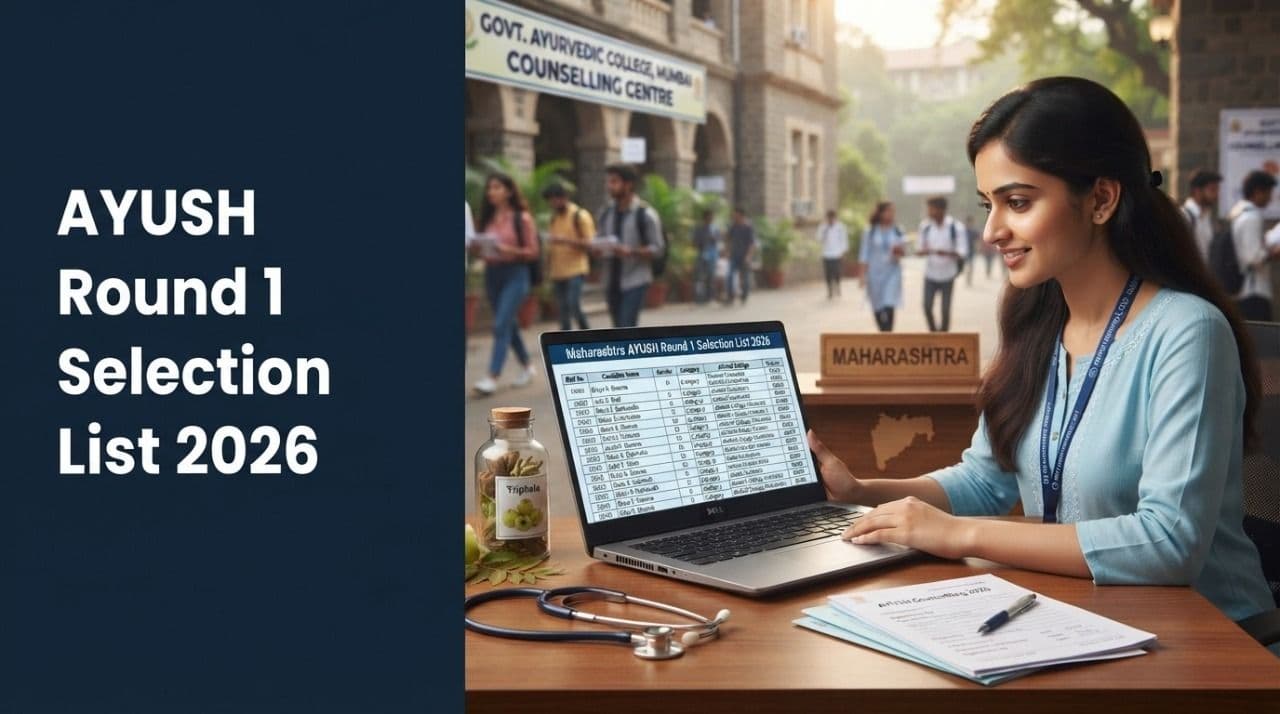 Maharashtra AYUSH Round 1 Selection List 2026 Out; Check BAMS, BHMS, BUMS Allotment