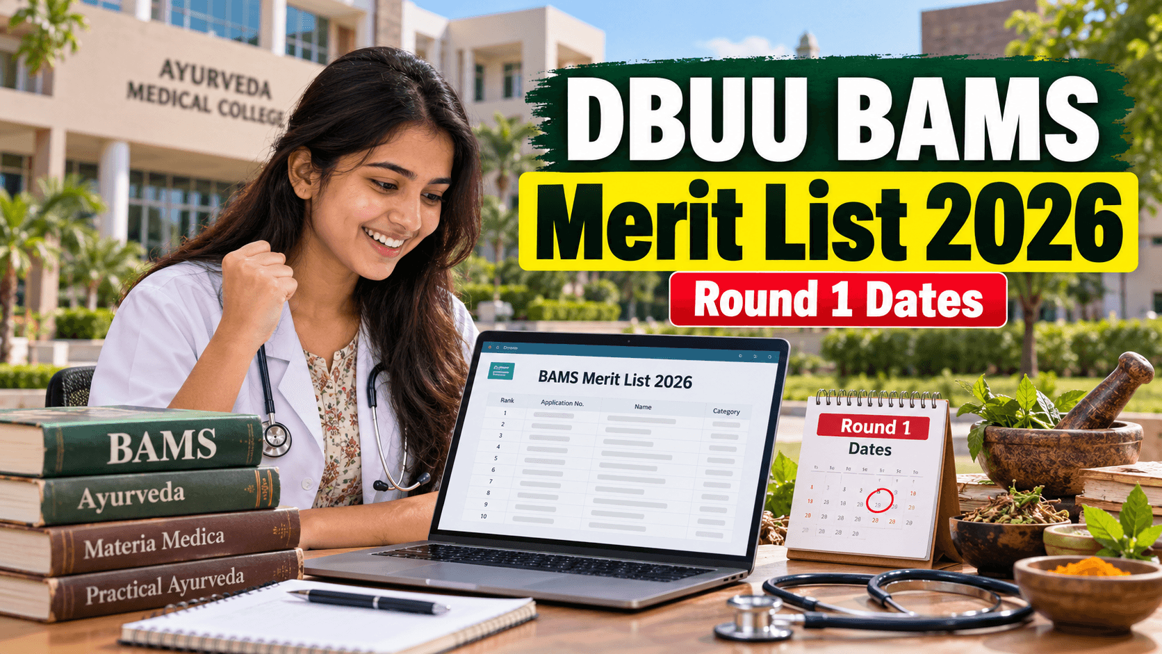DBUU BAMS Merit List 2026 Released: Check Round 1 Allotment and Reporting Dates