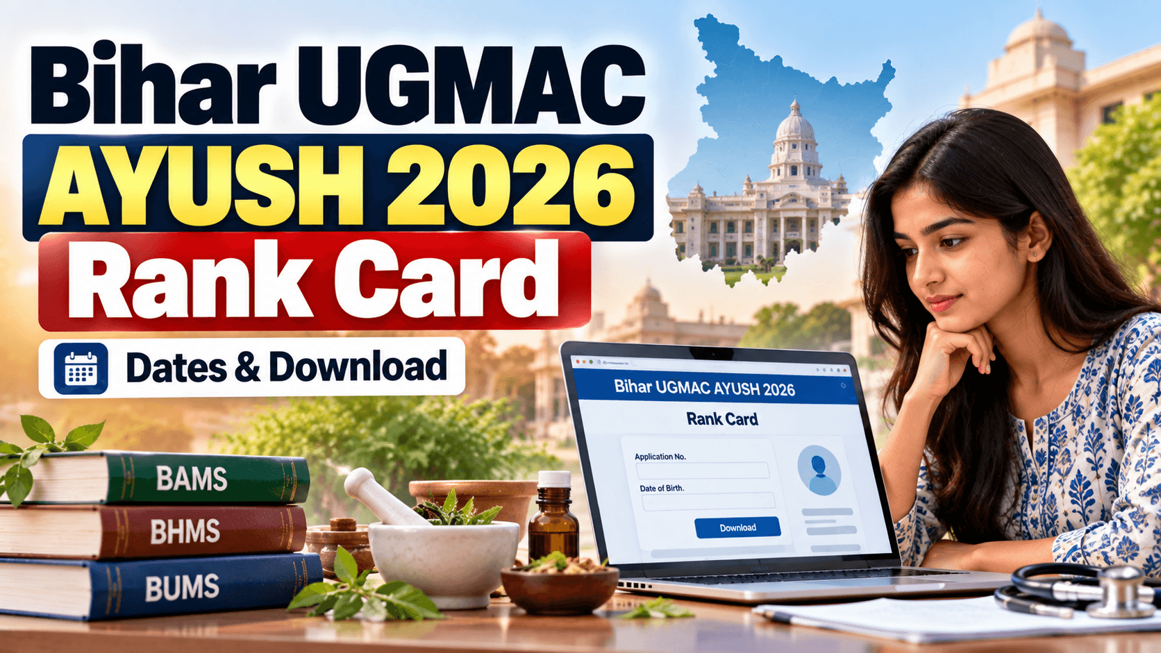 Bihar UGMAC AYUSH 2026 Rank Card: Check Revised Dates