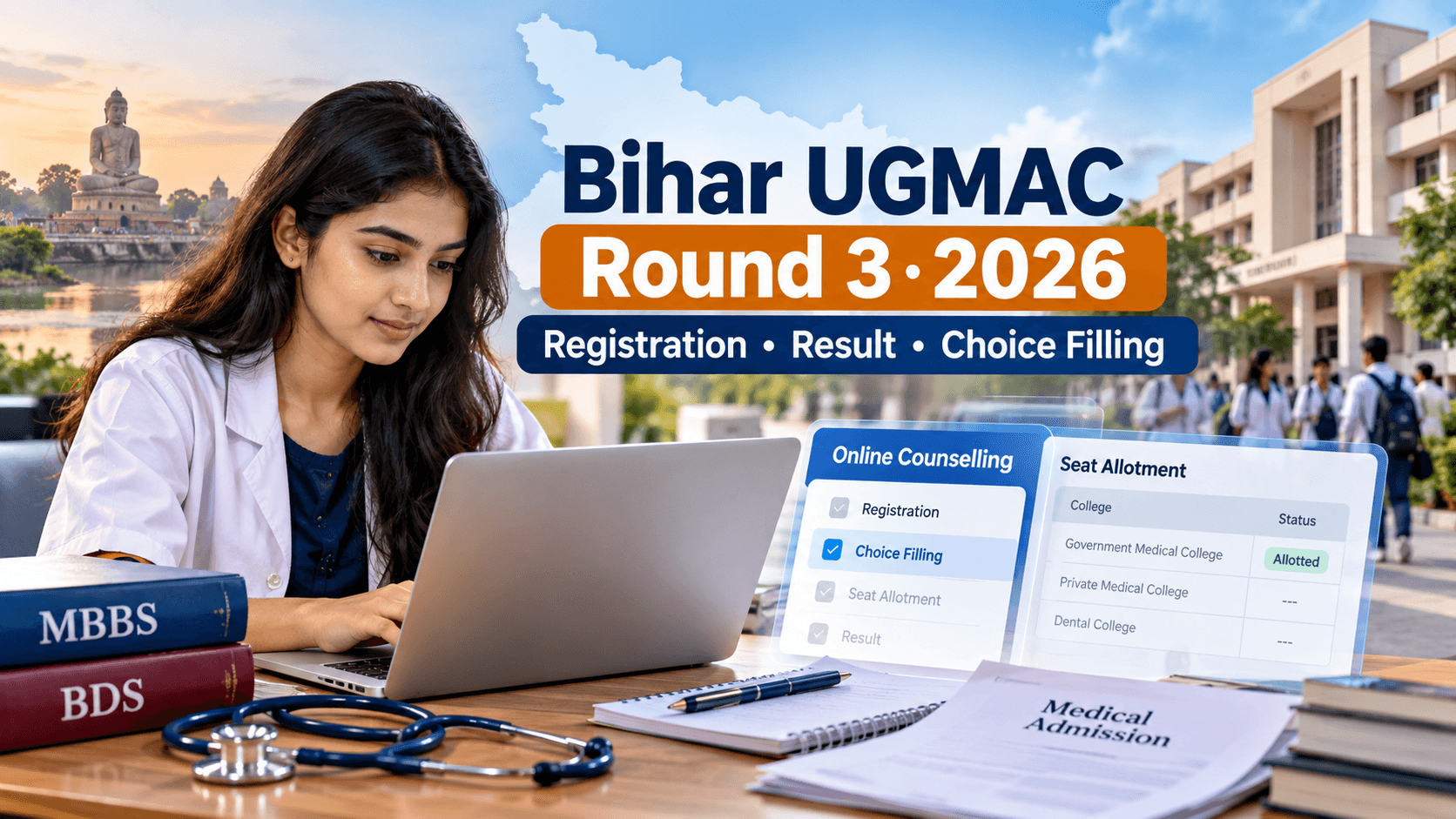 Bihar UGMAC Round 3 2026 Schedule Released; Check Registration, Choice Filling, Result Dates