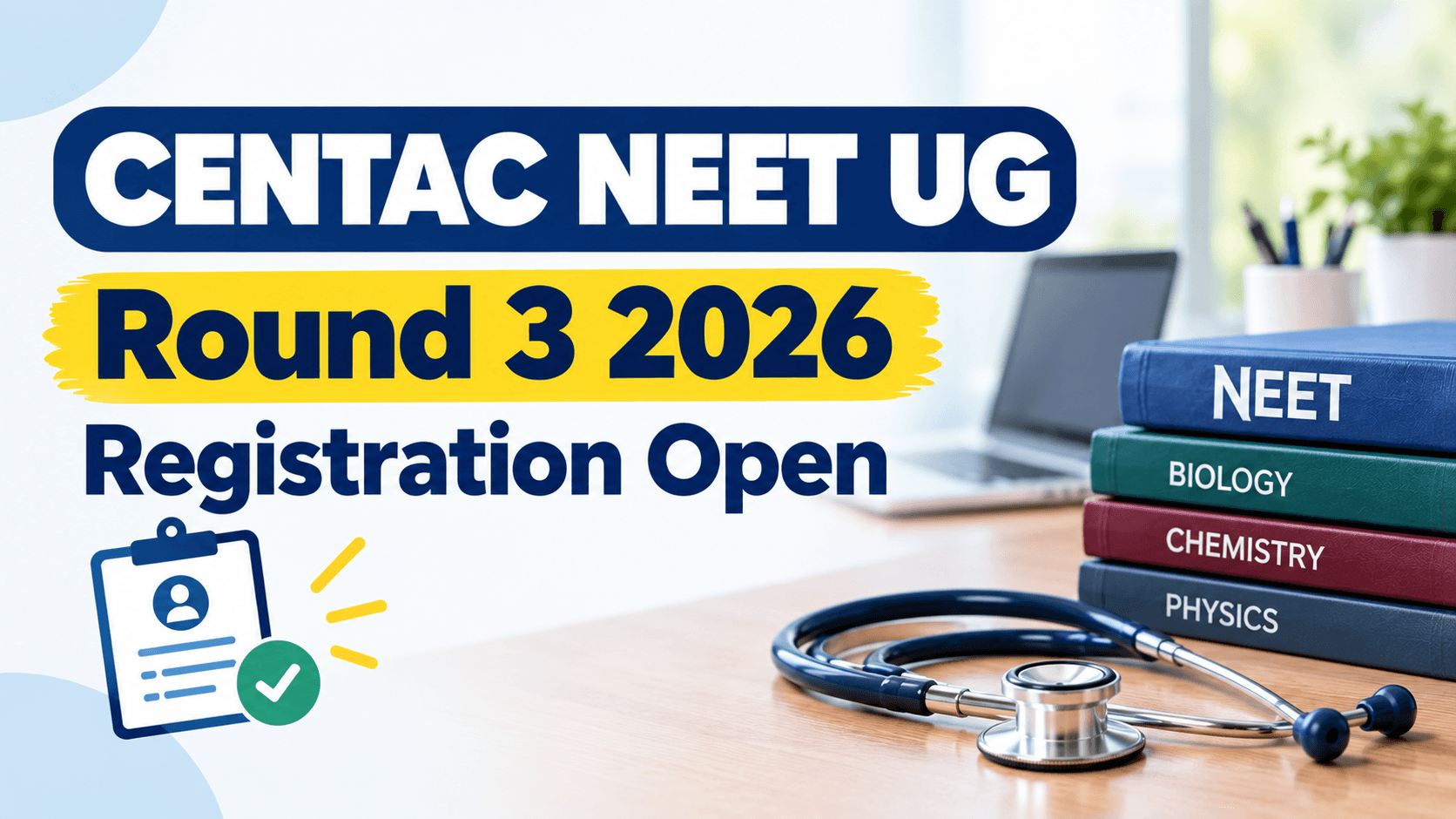 ENTAC NEET UG Round 3 Counselling 2026 Registration Begins; Check Last Date
