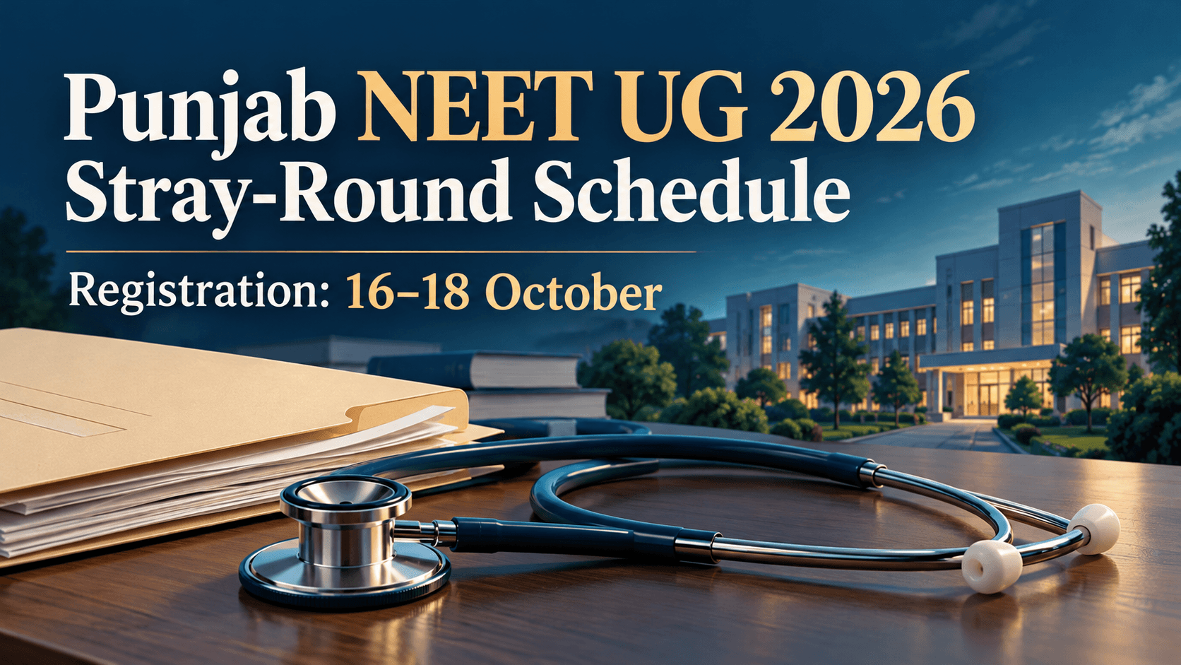 Punjab NEET UG 2026 Stray-Round Schedule Out; Registration on October 16–18