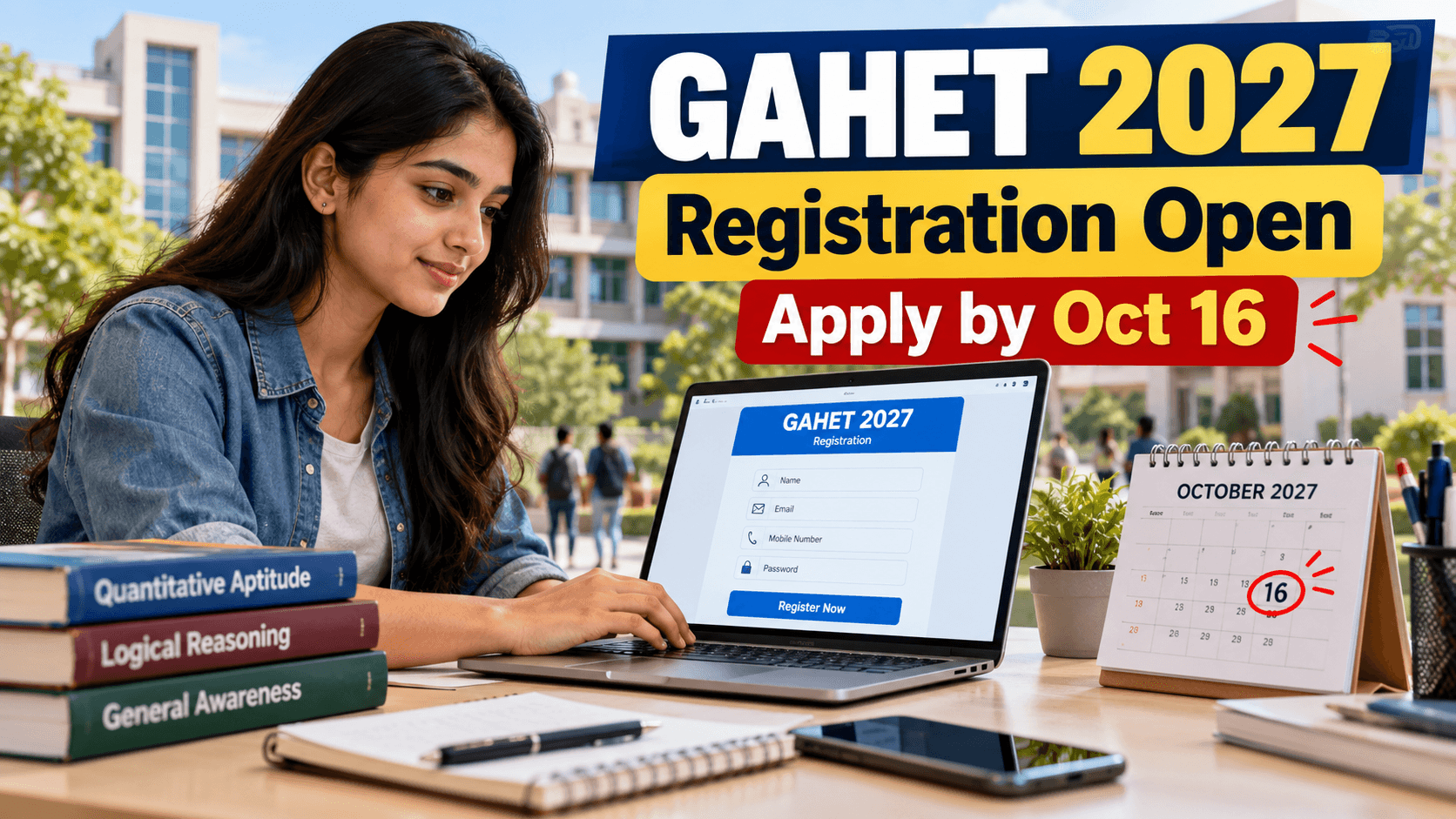 GAHET 2027 Registration Open: Apply by October 16, Check Exam Date and Eligibility