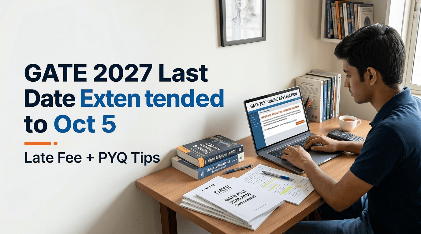 GATE 2027 Form Last Date Extended to October 5 With Late Fee; Check PYQ, Calculator Tips and Preparation Strategy