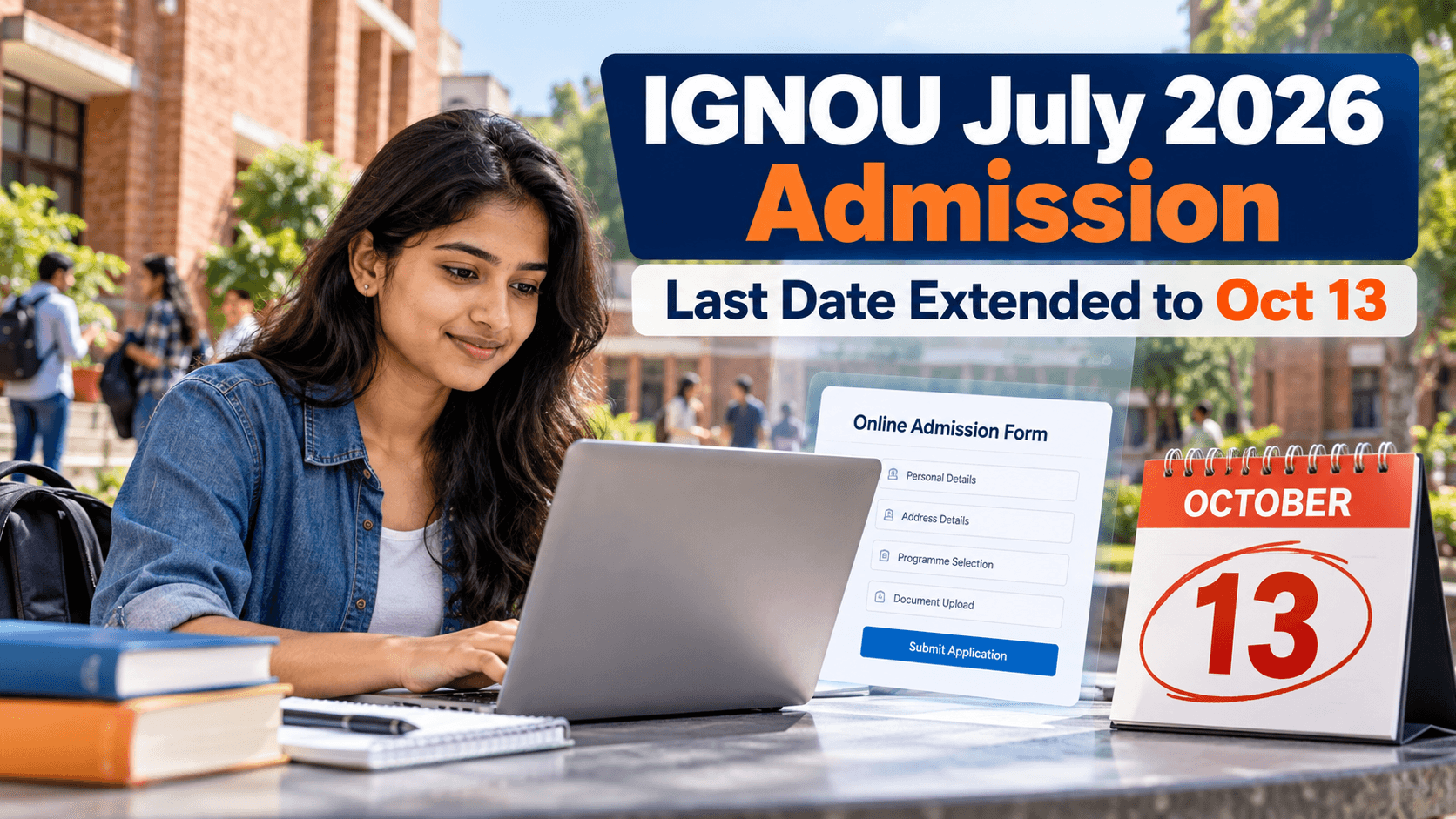 IGNOU July 2026 Admission Deadline Extended to October 13; Check Who Can Apply