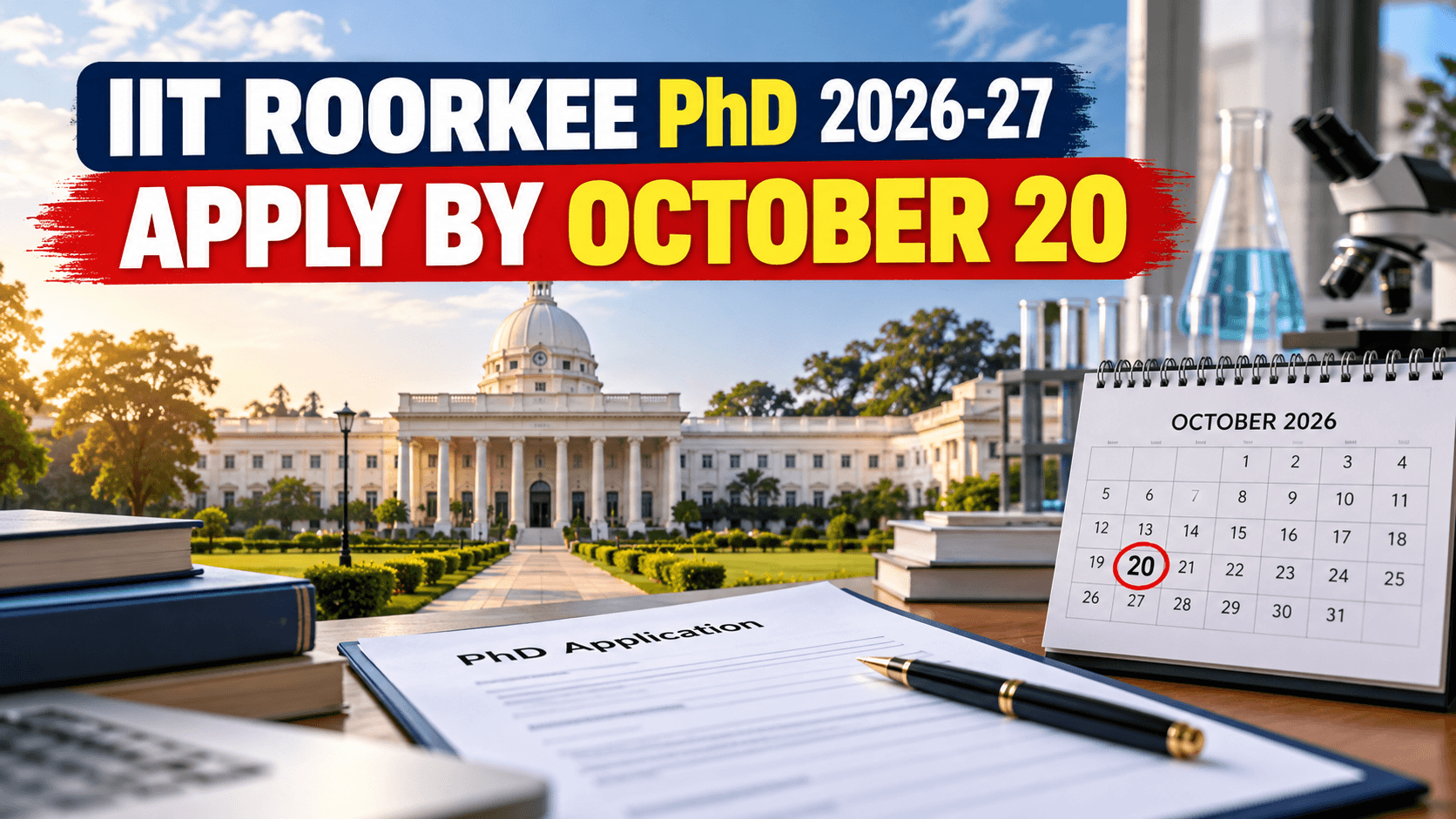 IIT Roorkee PhD Admission 2026-27 Begins: Apply by October 20, Check Eligibility and Dates