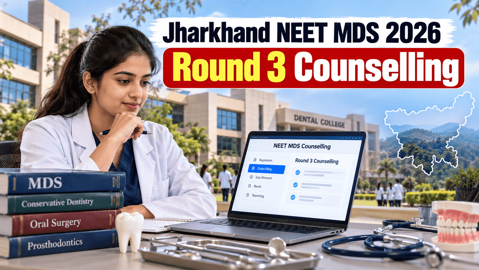 Jharkhand NEET MDS Round 3 Counselling 2026 Begins: Check Dates, Registration