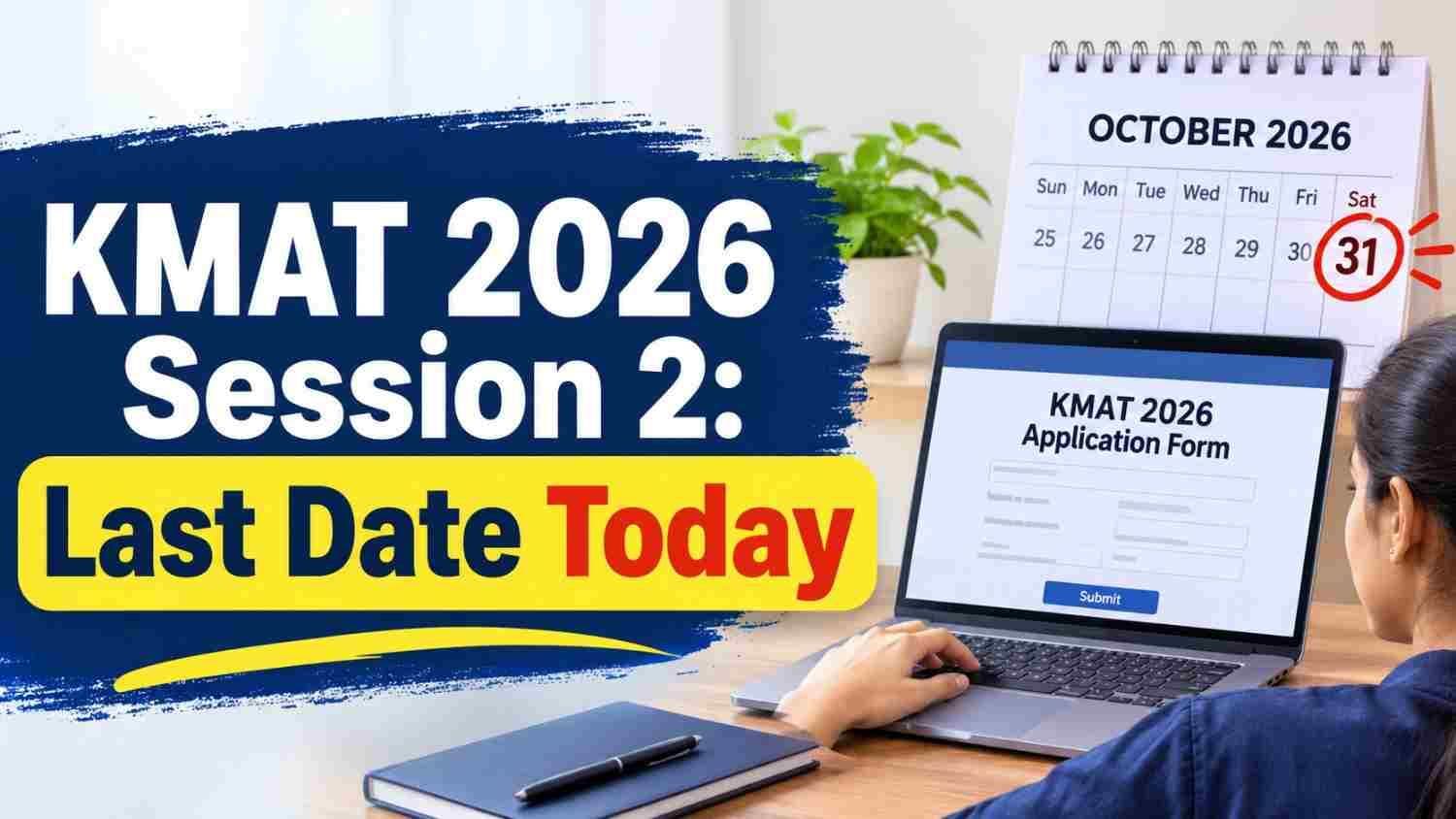 Student filling the KMAT 2026 Session 2 application form online