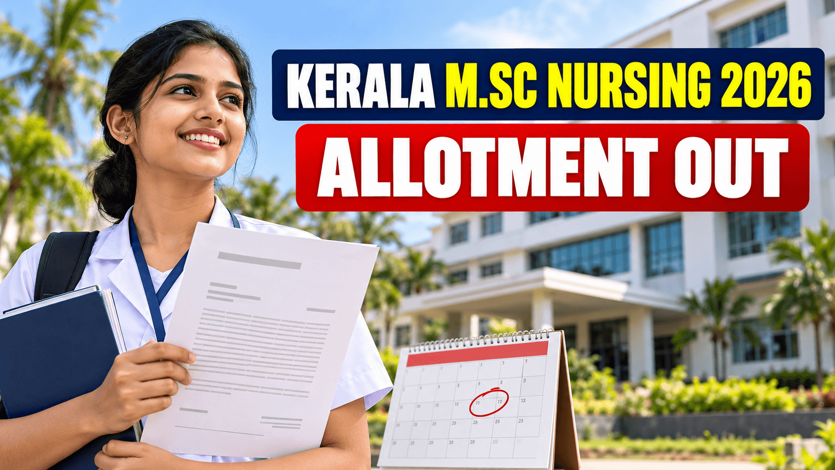 Kerala M.Sc Nursing 2026 First Phase Final Allotment Released: Report by October 12