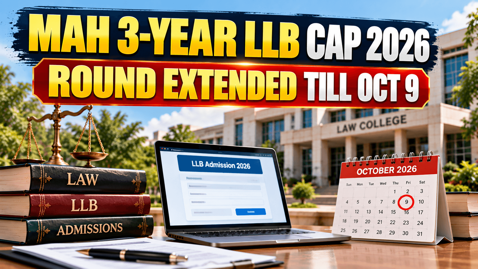 MAH CET LLB 3-Year 2026: Institute Level Round Deadline Extended, Check Registration Details
