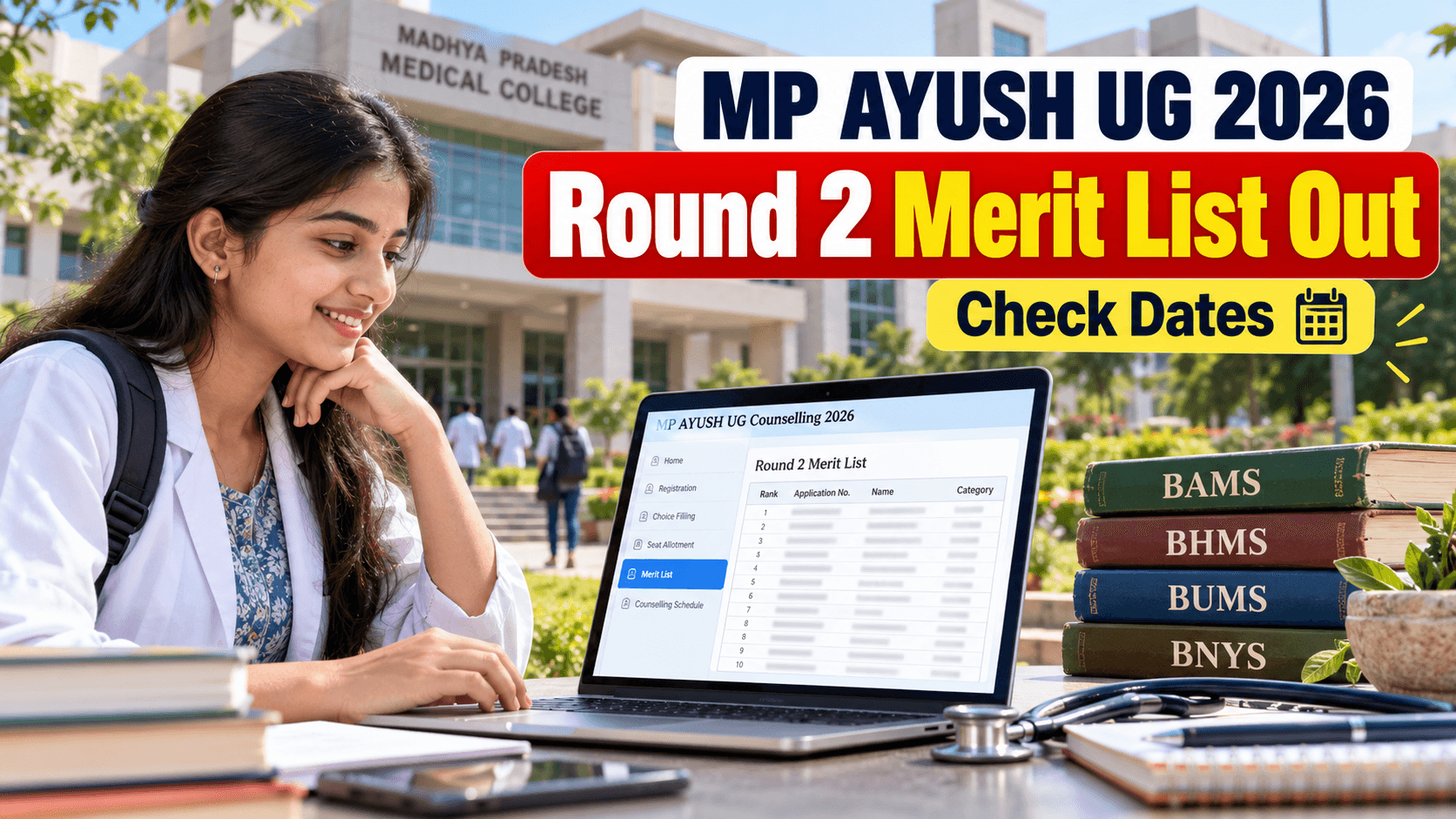 MP AYUSH UG Round 2 2026: Merit List Released, Check Choice Filling and Allotment Dates