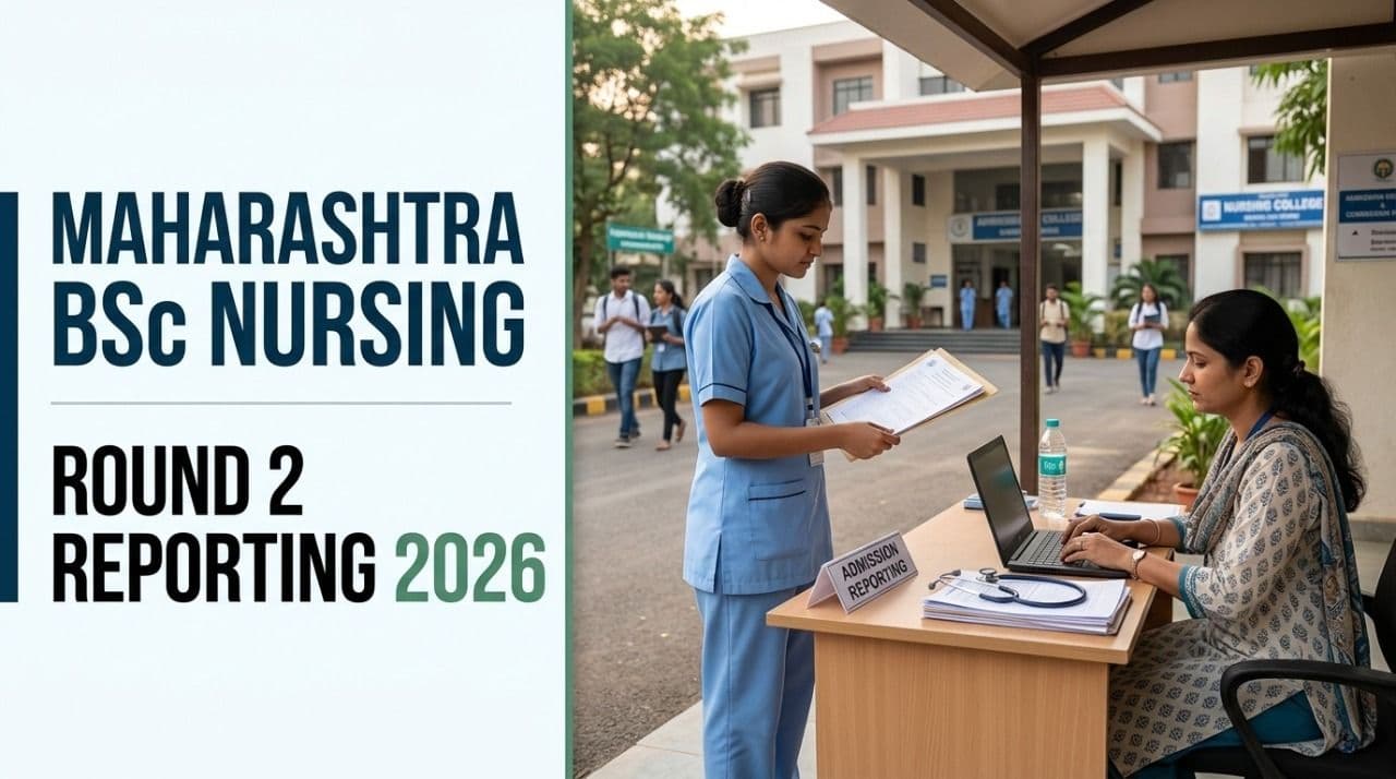Maharashtra BSc Nursing CAP Round 2 Reporting 2026 Today; Check Last Date, Time and Documents