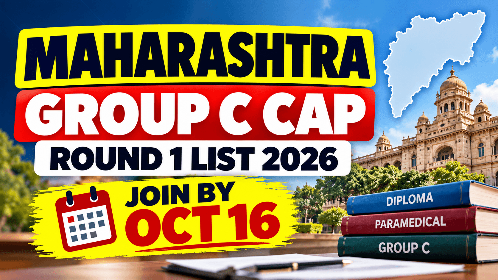 Maharashtra BPTH, BOTH, BASLP, BP&O, BNYS CAP List Out; Deadline Oct 16