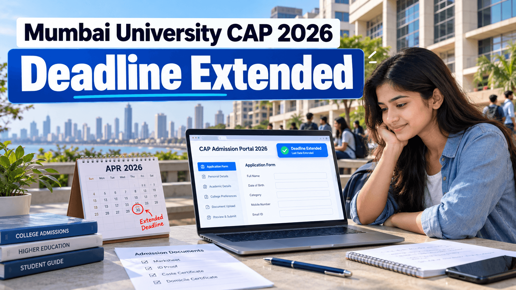 MU CAP Admission 2026: October 16 Deadline for BE, BBA, BCA, MCA, MMS and ME