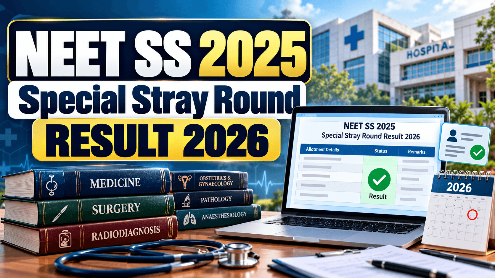 NEET SS 2025 Special Stray Round Result 2026 Released, Reporting Till October 6
