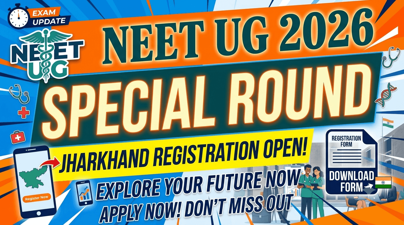 NEET UG 2026 Jharkhand Special Round Registration: Apply by 3 PM Today for MBBS and BDS Seats