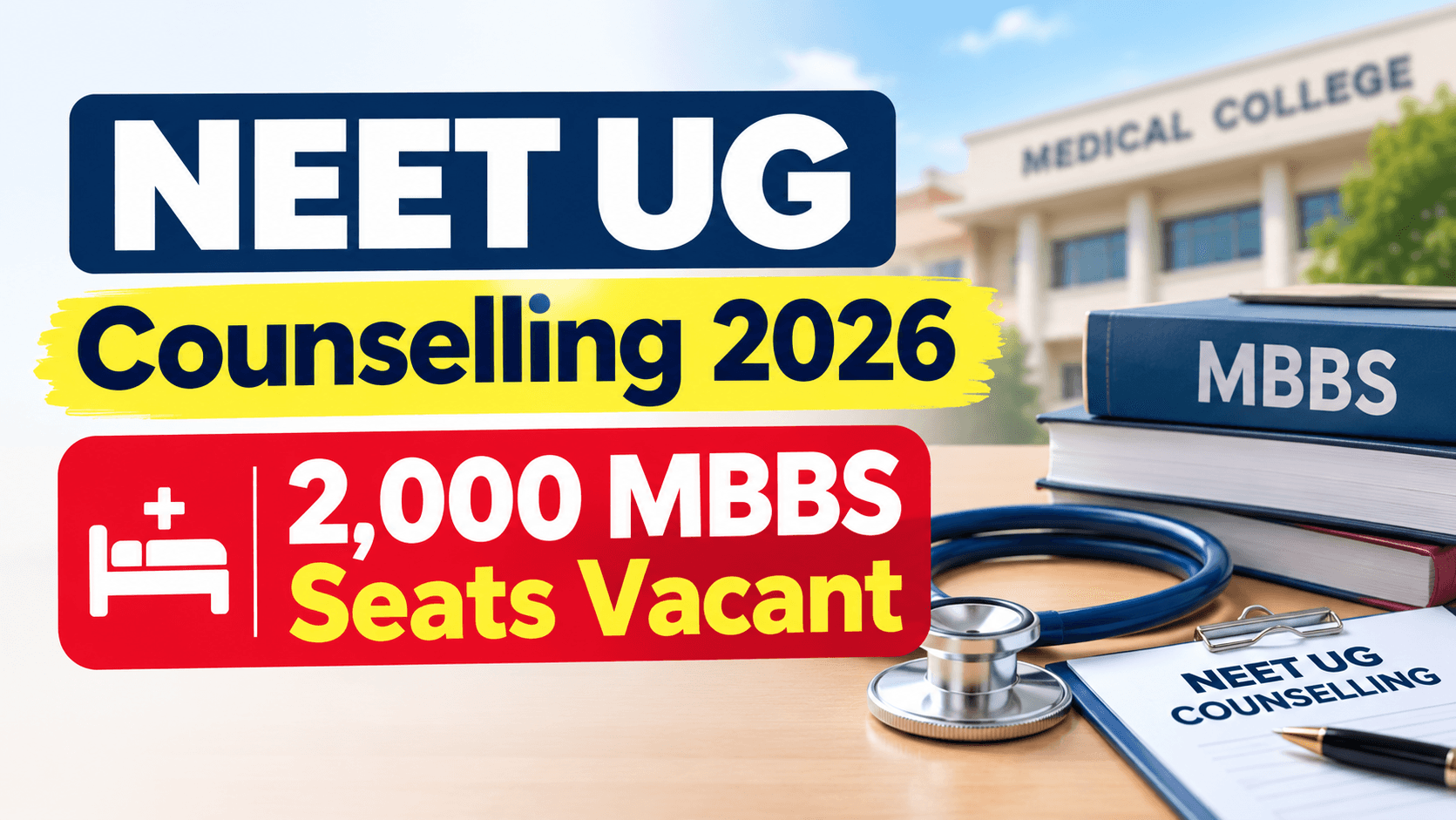 NEET UG Counselling 2026: Around 2,000 MBBS Seats Vacant, States Seek Another Round
