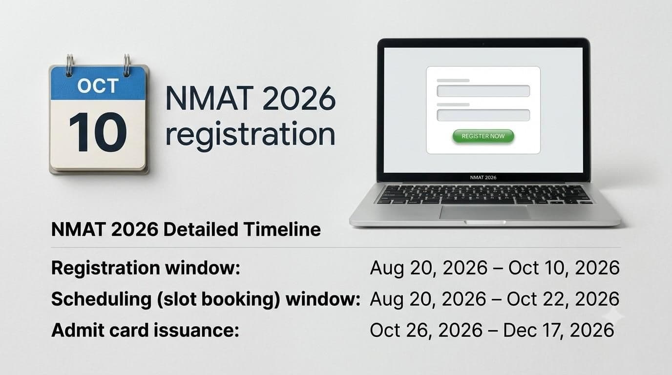 NMAT 2026 Registration Closes Today, October 10: Direct Link, Fee and Slot Booking Deadline