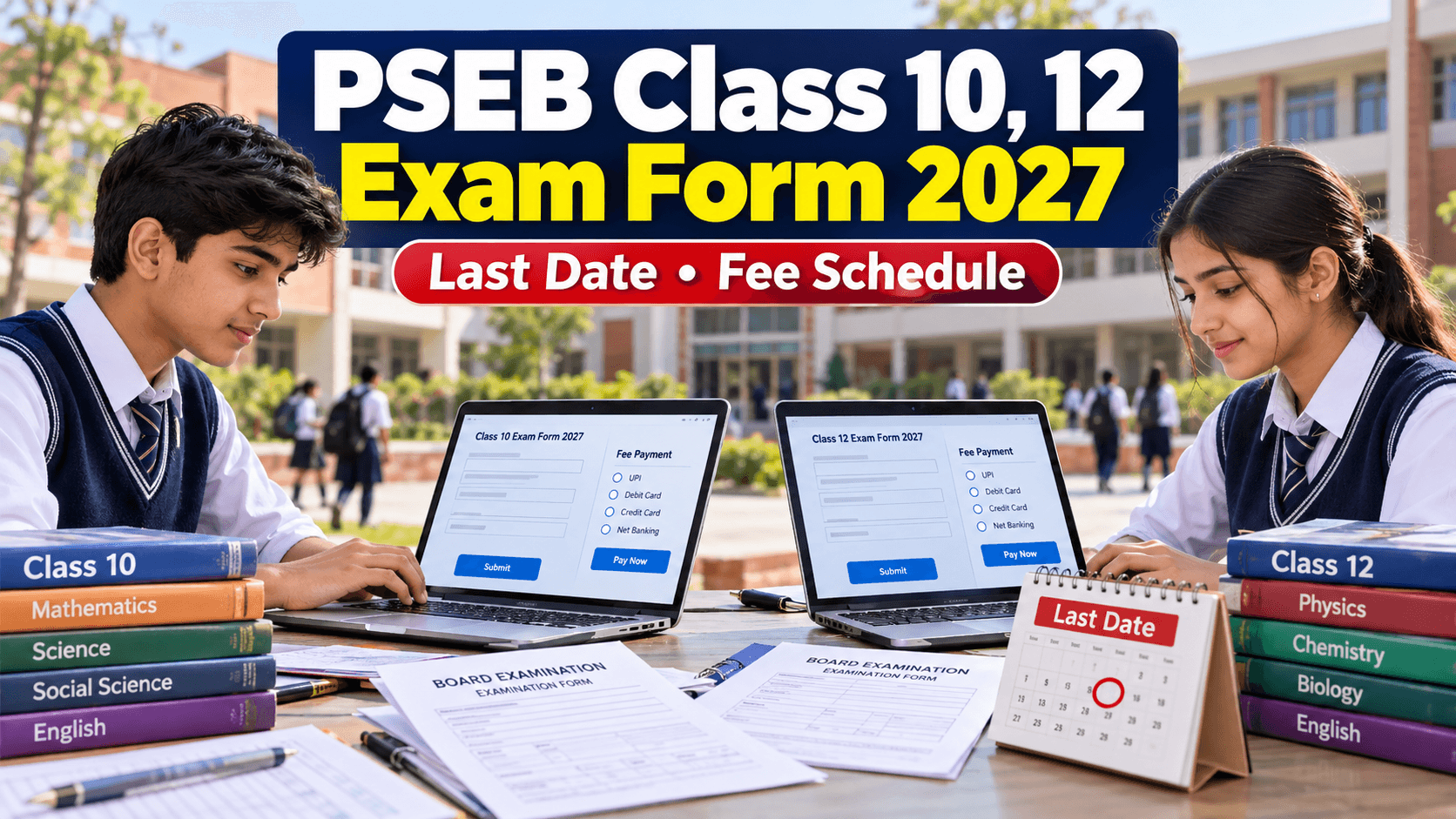 PSEB Class 10, 12 Exam Form 2027: Check October 24 Deadline and ₹2,500 Late Fee