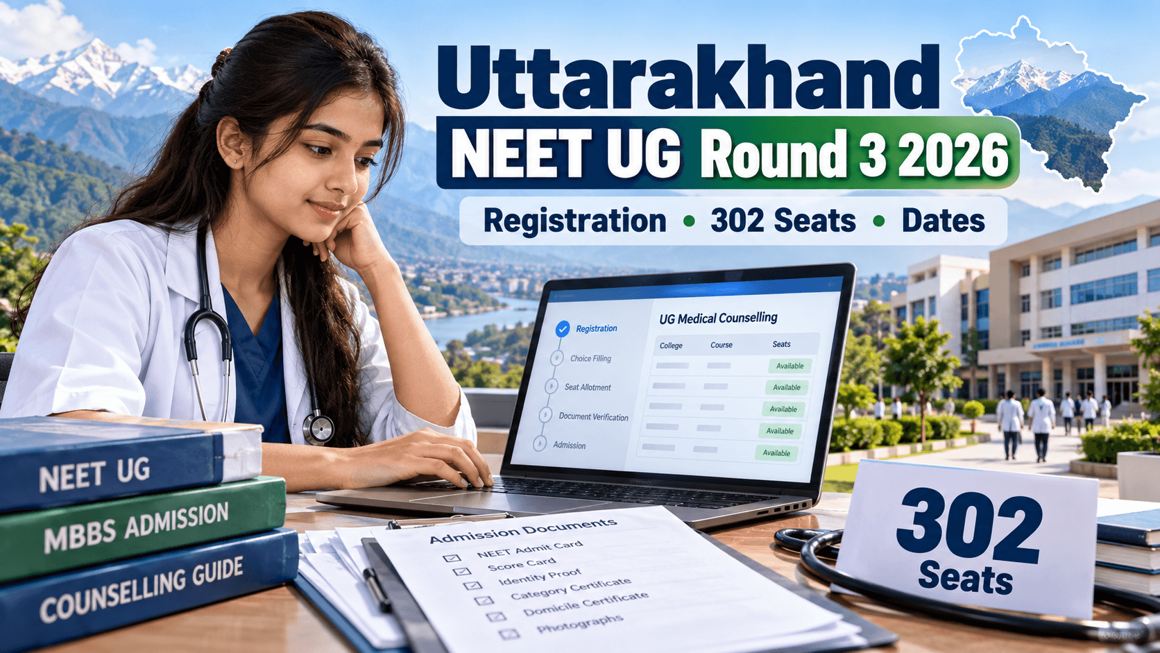 Uttarakhand NEET UG Round 3 2026 Registration Begins; Check 302 Seats, Dates