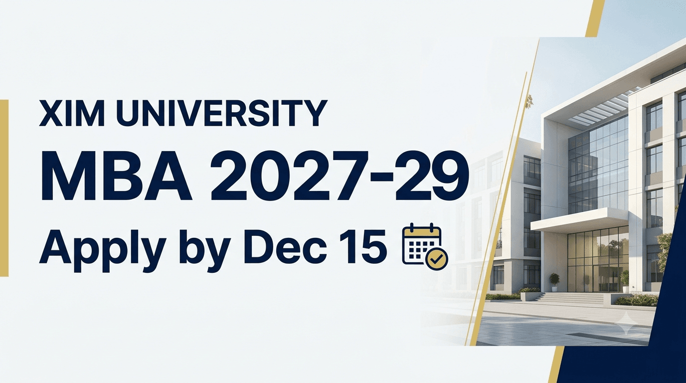 XIM University MBA 2027-29 Admission Open; Check Last Date, XGMT Date