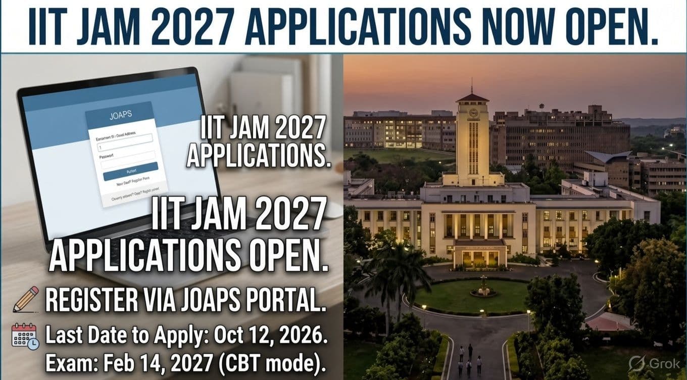 IIT JAM 2027 application form