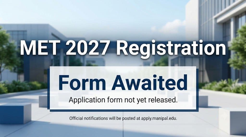 MET 2027 registration portal at manipal.edu