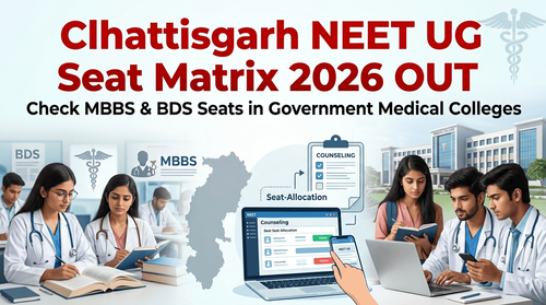 Chhattisgarh NEET UG 2026 Seat Matrix Released; Check MBBS & BDS Seats